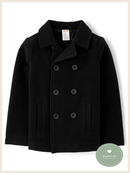 Other - Boys Toddler Dressy Overcoat Notch Collar Long Sleeve Button Front